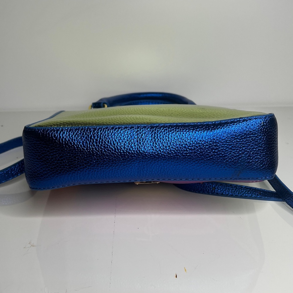 Metallic Multicolored Double Handle Crossbody Zip… - image 7